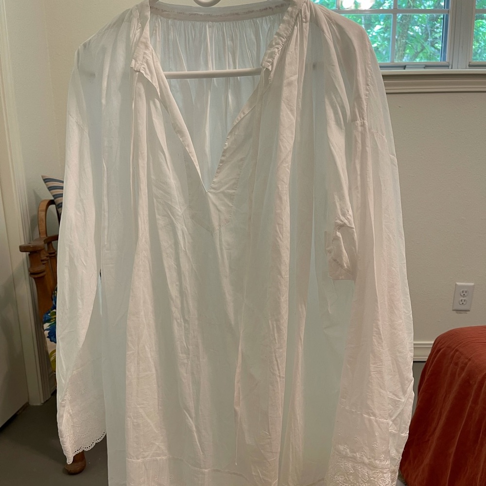 Dosa Cotton Blouse/Tunic with Lace
